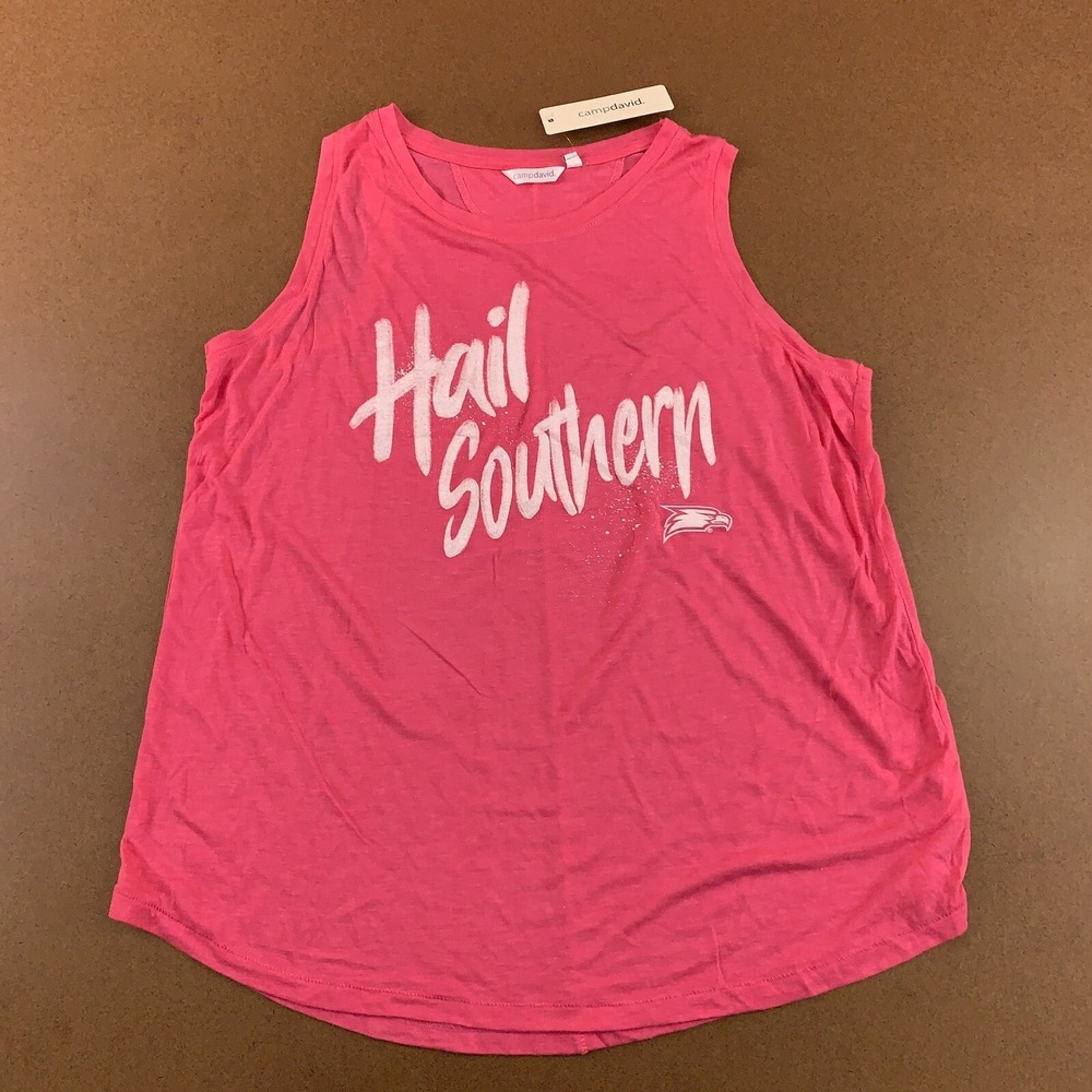 Georgia Southern Eagles Camp David Womens XXL Pink Hail Southern Tank Top NWT